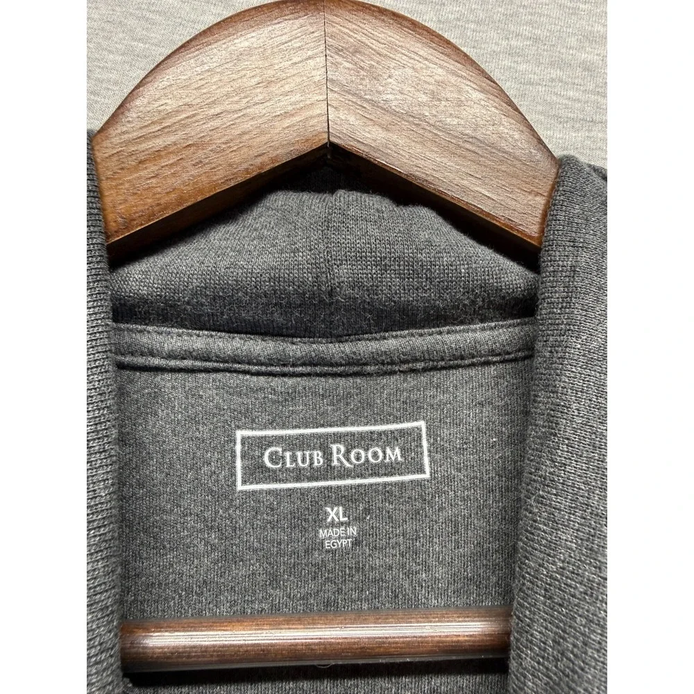 Club Room Jersey Shirt Mens XL Heather Gray Cotton Long Sleeve Turtleneck Winter